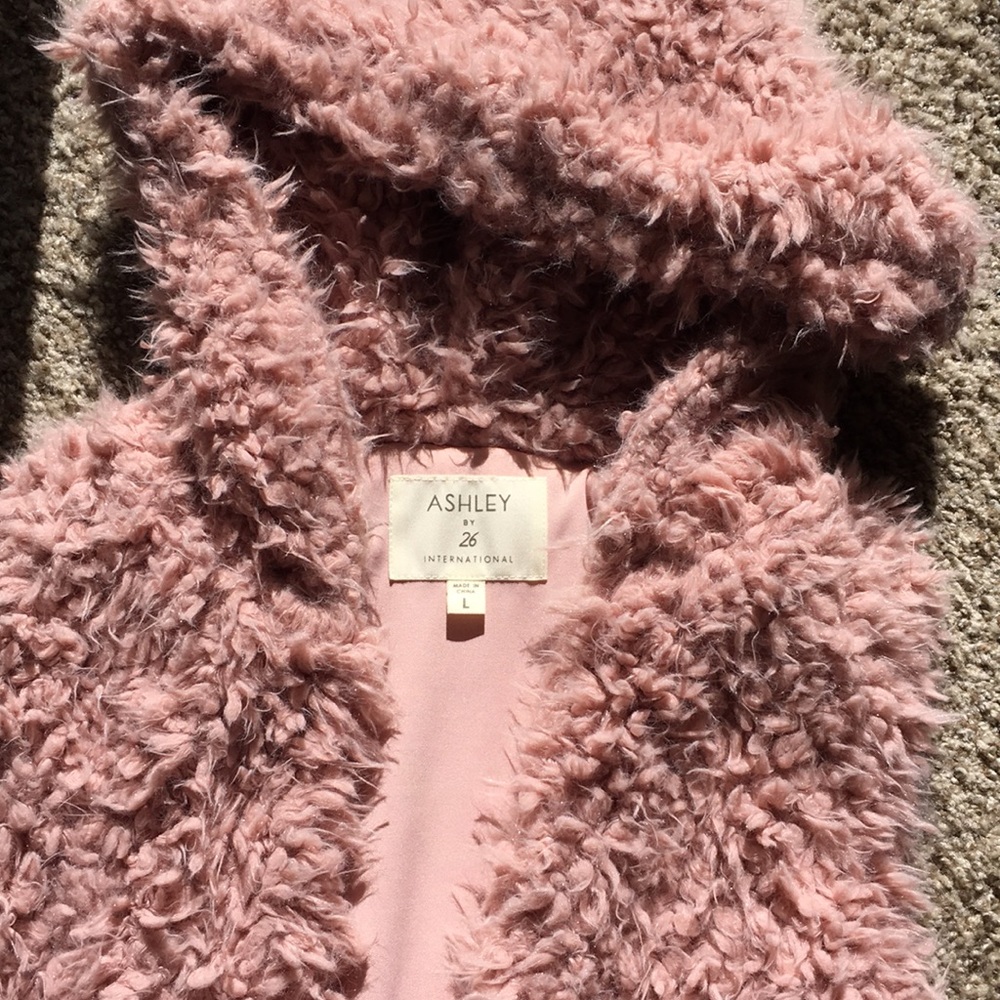 Fun pink fuzzy vest
